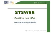 Diffusion Nationale TOULOUSE –MAJ Avril 2009 STSWEB Gestion des HSA Présentation générale.