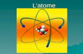 Latome. Modèle atomique Latome est trop petit pour être vu. Latome est trop petit pour être vu. – Ex.: 4 000 000 datomes de Al pour 1mm – On lobserve.