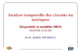 Analyse temporelle des circuits numériques Dispositifs et modèles MOS MASTER ACSI M2 Prof. Habib MEHREZ.