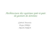 Architecture des systèmes pair-à-pair de gestion de données Gabriel Antoniu Projet PARIS IRISA/INRIA.