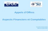 Appels dOffres Aspects Financiers et Comptables Arcachon 26 juin 2012 Talence 28 juin 2012.