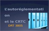 Lautoréglementation et le CRTC DRT 3805. Lautorégleme ntation fait référence aux normes volontairement développées et acceptées par ceux qui prennent.
