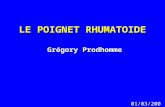LE POIGNET RHUMATOIDE Grégory Prodhomme 01/03/2004