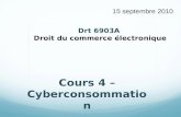 Drt 6903A Droit du commerce électronique Cours 4 – Cyberconsommation 15 septembre 2010.