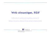 Modélisation des connaissances et Web sémantique 1 Web sémantique, RDF Olivier.Corby@sophia.inria.fr .