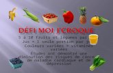 5 à 10 fruits et légumes par jour Jus = 1 seule portion par jour Couleurs variées = vitamines variées Études ont démontré une diminution des risques de.