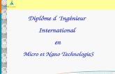 Diplôme d Ingénieur International en Micro et Nano TechnologieS.