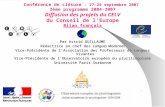 Conférence de clôture - 27-29 septembre 2007 2ème programme 2004-2007 Diffusion des projets du CELV du Conseil de lEurope Bilan français Par Astrid GUILLAUME.