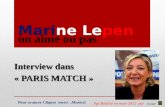 Marine Lepen Interview dans « PARIS MATCH » messager messager on aime ou pas Pour avancer Cliquez merci,Musical Pps Réalisé en mars 2012 par.