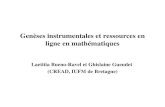 Genèses instrumentales et ressources en ligne en mathématiques Laetitia Bueno-Ravel et Ghislaine Gueudet (CREAD, IUFM de Bretagne)