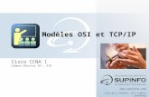 Cisco CCNA 1 Campus-Booster ID : 318  Copyright © SUPINFO. All rights reserved Modèles OSI et TCP/IP.