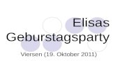 Elisas Geburstagsparty Viersen (19. Oktober 2011).