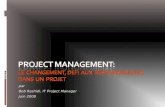Par Bob Rashidi, IT Project Manager Juin 2008. Agenda Project Management : Bref AperçuRôles et Responsabilités Le Changement, défi aux responsabilités.