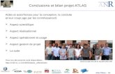 Atlas Clôture – 1/6 Conclusions et bilan projet ATLAS Aides et assisTances pour la conception, la conduite et leur coupLage par les connAissanceS Aspect.