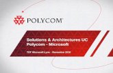 TDF Microsoft Lync - Novembre 2010 Solutions & Architectures UC Polycom - Microsoft.