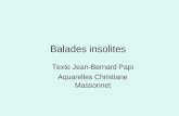 Balades insolites Texte Jean-Bernard Papi Aquarelles Christiane Massonnet.