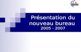 Présentation du nouveau bureau 2005 - 2007. Membres du bureau Naoufal BENTAHAR (promo 2000) Mohamed BENZIAN (promo 2000) Houda CHALOUN (promo 2004) Abdelmajid.