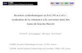 Brackets orthodontiques en FeCrNi et CoCr : évaluation de la résistance à la corrosion dans des bains de bouche fluorés N.Schiff* 1, B.Grosgogeat 1, M.Lissac.