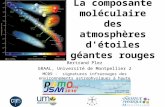 La composante moléculaire des atmosphères d'étoiles géantes rouges Bertrand Plez GRAAL, Université de Montpellier 2 MC09 : signatures infrarouges des environnements.