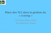 Place des TCC dans la gestion du « craving » Dr Thanwerdas, Cahors Dr Guillaumin, Angers.