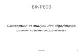 8INF8061 Conception et analyse des algorithmes Comment comparer deux problèmes?
