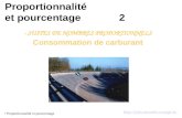 - SUITES DE NOMBRES PROPORTIONNELS Consommation de carburant Proportionnalité et pourcentage 2 Proportionnalité et pourcentage