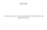ECUM Emergence de Communautés d'Utilisateurs de MathEnPoche.