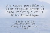 Une cause possible du lien fragile entre El Niño Pacifique et El Niño Atlantique Basée sur la publication de Chang, P & al.,Nature, 2006 Virginie Laurenson.