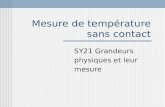 Mesure de température sans contact SY21 Grandeurs physiques et leur mesure.