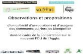 Observations et propositions dun collectif dassociations et dusagers des communes du Nord de Montpellier dans le cadre de la concertation sur le nouveau.