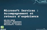 11 Microsoft Services : Accompagnement et retours dexpérience 09/02/2010 Thierry Rapatout Senior Architect Microsoft France.