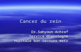Cancer du rein Dr.Sahyoun Achraf Service d’urologie Hopitale bon-secours metz.
