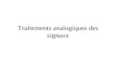 Traitements analogiques des signaux. Bibliographie •Traitement des signaux et acquisition de données F.COTTET (Ed. Dunod) •Electronique 1-Théorie du signal.
