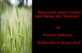 Rencontre entre l’Union des Maires de l’Essonne et France Télécom Guibeville le 18 Juin 2010.