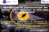 Bilan PNST, Paris, 28-30/09/2005  David A. Hardy Observations et interprétation des mesures radio spatiales in situ dans le vent solaire Observatoire.