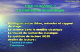 © Benoit Duguay, 2014 Plan la séance 2 La démarche scientifique  Distinguer entre thèse, mémoire et rapport de stage  La science dans le modèle classique.