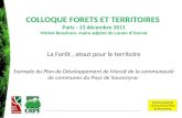 COLLOQUE FORETS ET TERRITOIRES Paris - 13 décembre 2011 Michel Bouchara- maire adjoint de Lacam d’Ourcet La Forêt, atout pour le territoire Exemple du.