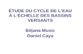 ÉTUDE DU CYCLE DE L’EAU À L’ÉCHELLE DES BASSINS VERSANTS Biljana Music Daniel Caya.