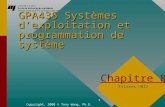 1 GPA435 Systèmes d’exploitation et programmation de système Copyright, 2000 © Tony Wong, Ph.D. Chapitre 8 Filtres UNIX.