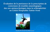 Journées PIC 19 et 20 Juin 2008 Toulouse1 Évaluation de la pertinence de la prescription de correcteurs de troubles neurologiques dus aux antipsychotiques.