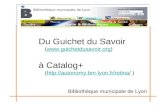 Du Guichet du Savoir () à Catalog+ ( )