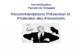 Sensibilisation Pandémie Grippale Recommandations Prévention et Protection des Personnels.