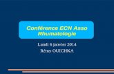 Conférence ECN Asso Rhumatologie Lundi 6 janvier 2014 Rémy OUICHKA.