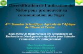 4 ème Semaine Scientifique Agricole de l’Afrique de l’Ouest et Centre Sous thème 3: Renforcement des compétences en Recherche et Développement Agricoles.