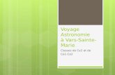 Voyage Astronomie à Vars-Sainte- Marie Classes de Ce2 et de Ce1-Ce2.