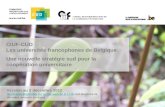CIUF-CUD Les universités francophones de Belgique Une nouvelle stratégie sud pour la coopération universitaire Version au 2 décembre 2012 (la version disponible.