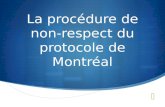 La procédure de non- respect du protocole de Montréal.