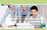 Votre espace Web Salariés Article 83 avec versements volontaires Démonstration.