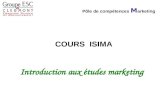 Introduction aux études marketing Pôle de compétences M arketing COURS ISIMA.