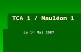 TCA 1 / Mauléon 1 Le 1 er Mai 2007. Pour cette deuxième rencontre de Coupe, Mauléon a préféré venir dans notre salle plutôt que de recevoir… Denis entre.